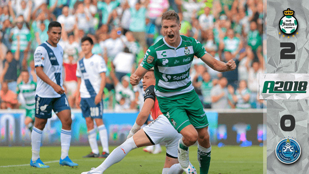 Santos luce sólido y se impone con autoridad ante Puebla 