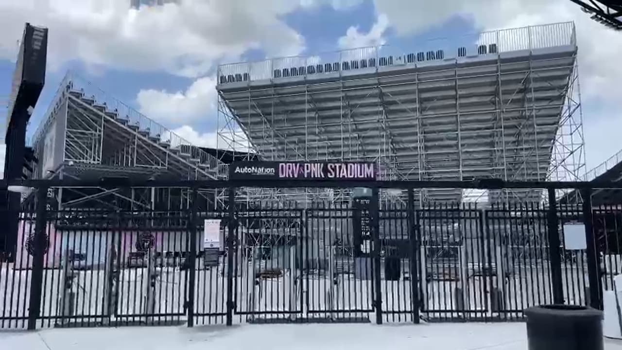 Inter Miami construyó un par de gradas más para la presentación de Messi.