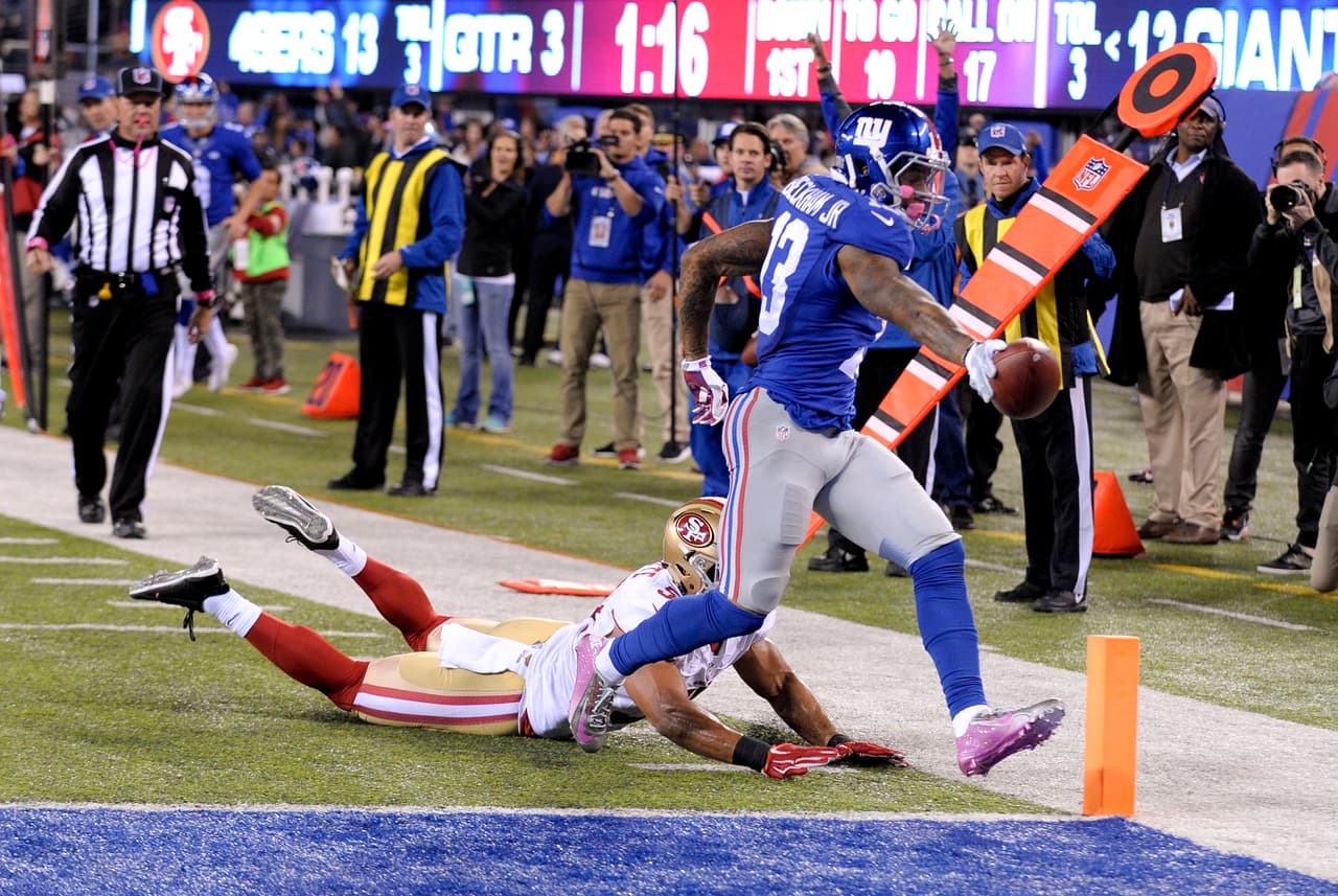 La conexión Manning-Beckham Jr. dio sus frutos en el triunfo de los NY Giant 30-27 sobre los SF 49ers, en el estelar Domingo por la Noche.