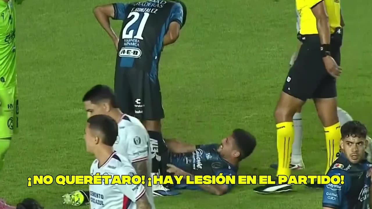 ¡Un jugador de Querétaro sufre lesión importante en el partido!