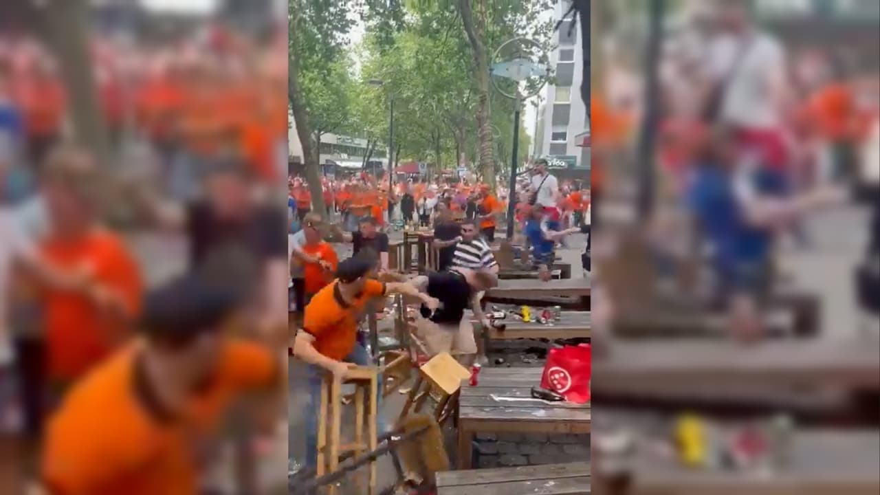 Fans de la Oranje hacen destrozos rumbo al Países Bajos vs. Inglaterra