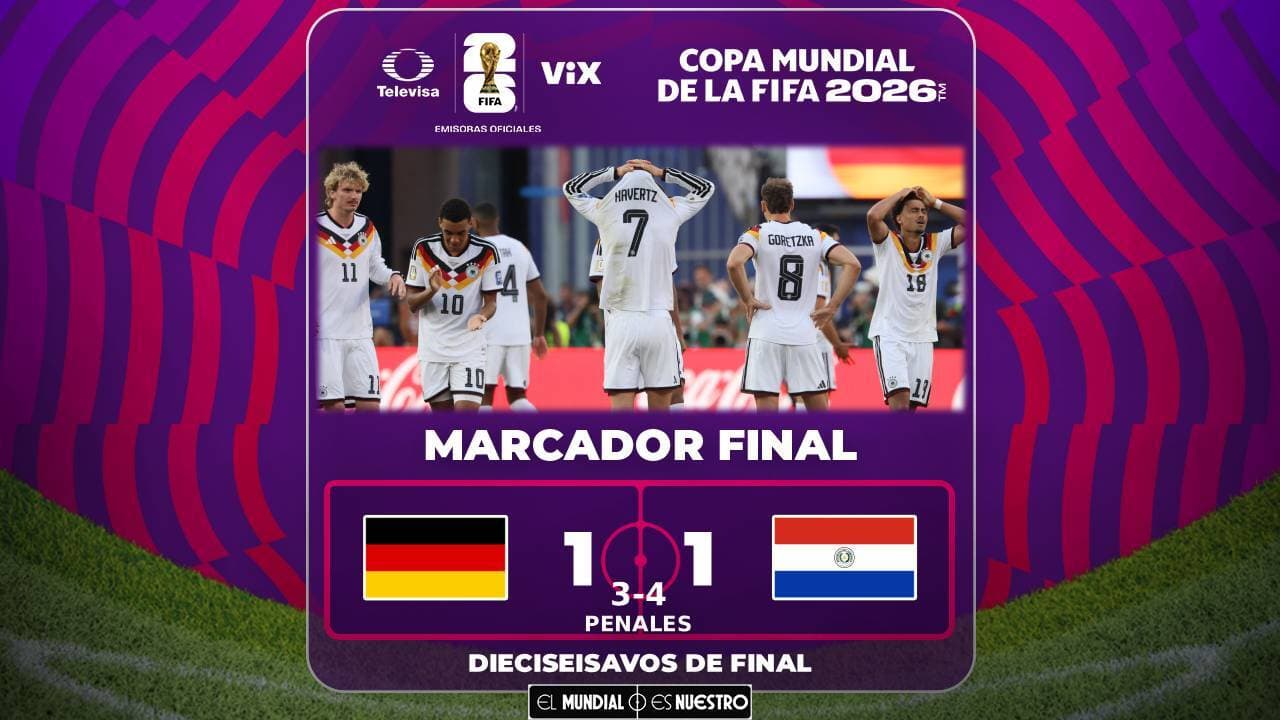 ¡Histórico! Paraguay elimina a Alemania en penales