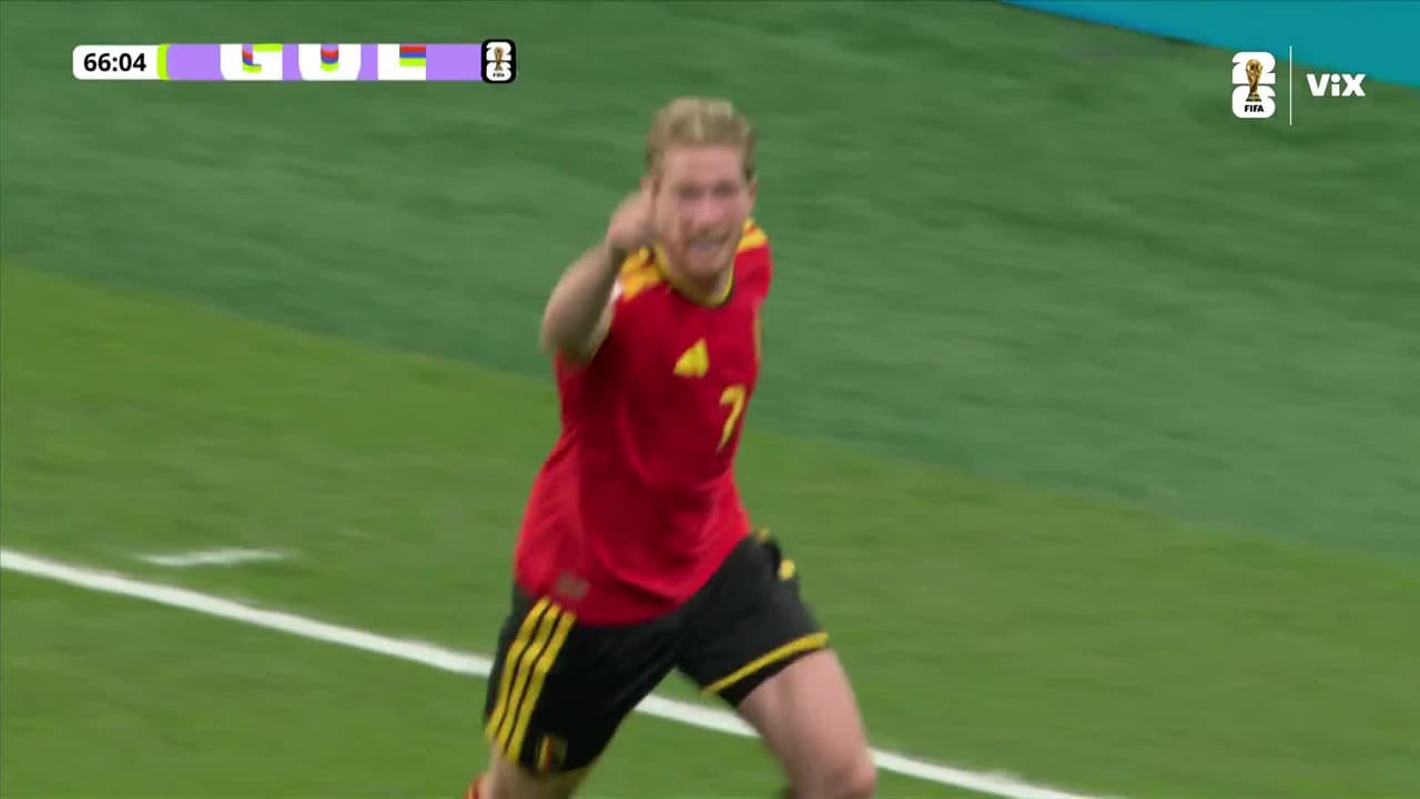 ¡Kevin De Bruyne se estrena en este Mundial! Zurdazo para poner el tercer de 'Los Diablos Rojos'