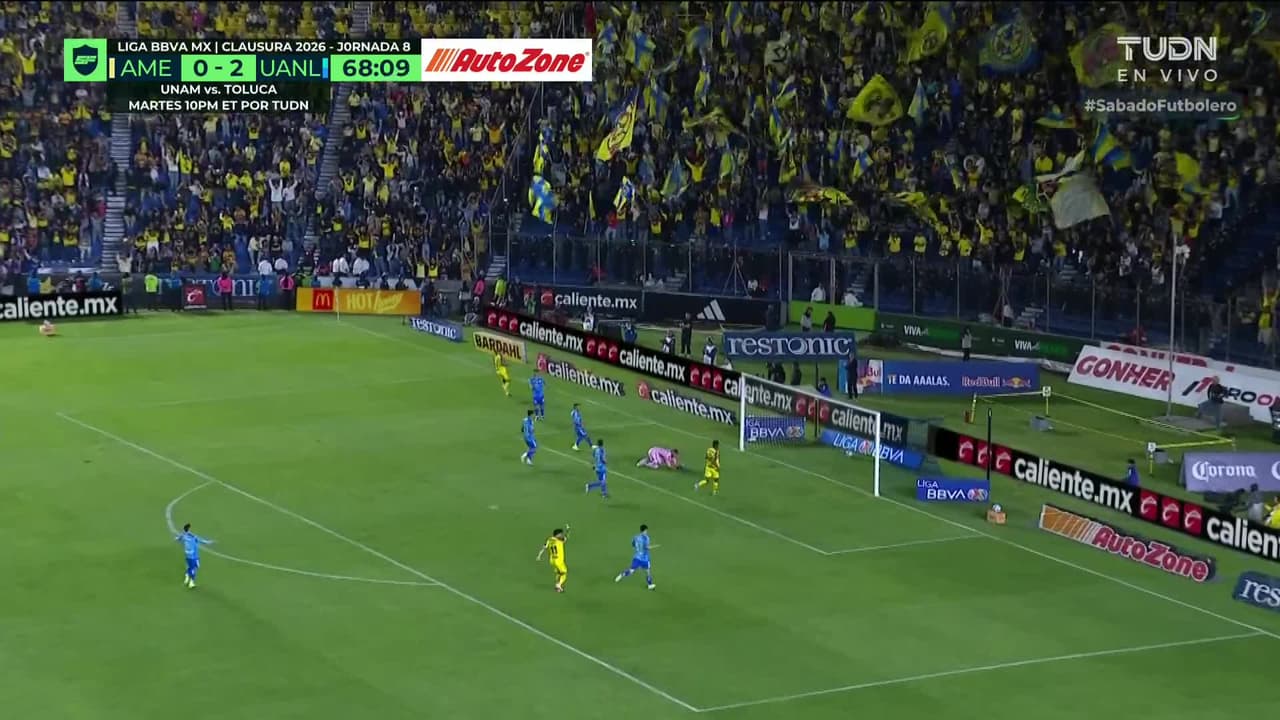 ¡GOL!  anota para América. Brian Rodríguez