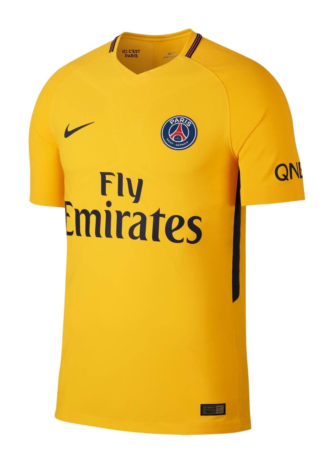 Para la temporada 2017-18, el PSG comenzó a usar colores más extravagantes y para su equipación de visitante utilizó un jersey en color amarillo.
