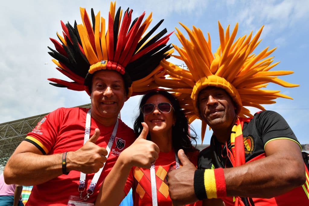 El color de los hinchas de Bélgica y Túnez fue parte de la fiesta de ambos países en su segunda salida en partido del grupo G del Mundial de Rusia 2018.