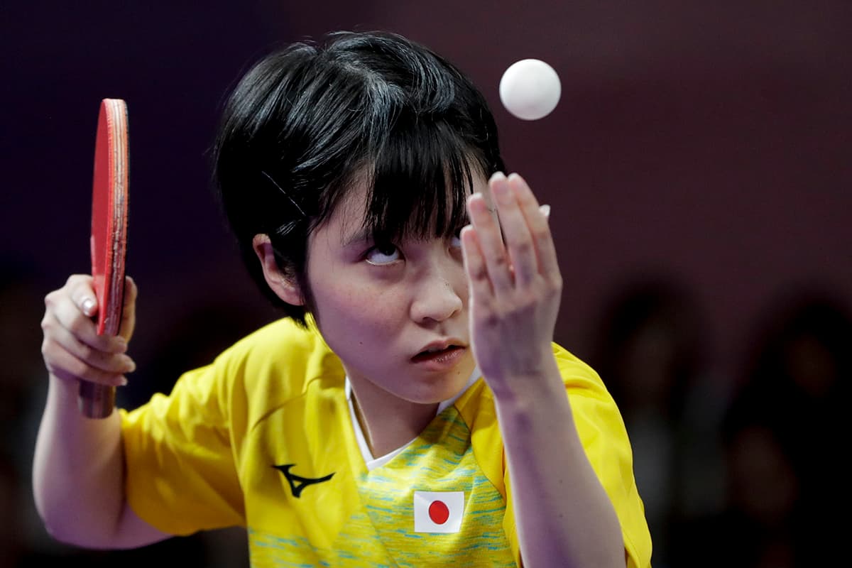 La japonesa Miu Hirano en la final del tenis de mesa de los Juegos Olímpicos de la Juventud.