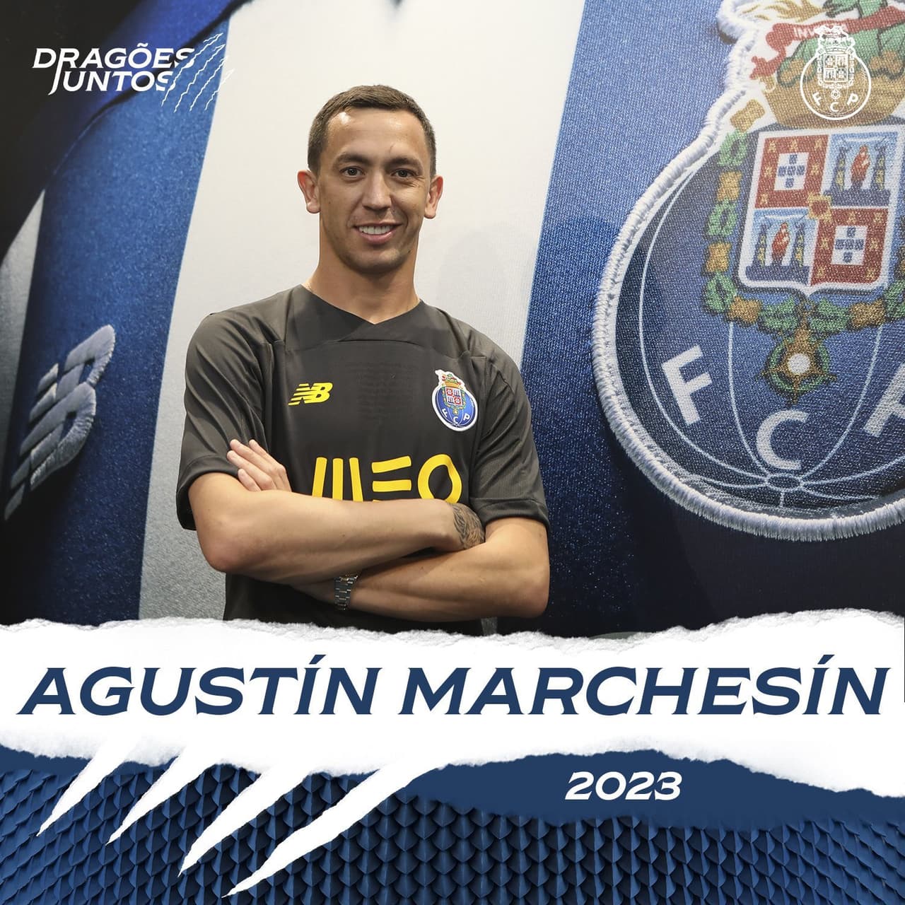 Agustín Marchesín fue presentado con el Porto y firmó con Los Dragones hasta 2023.