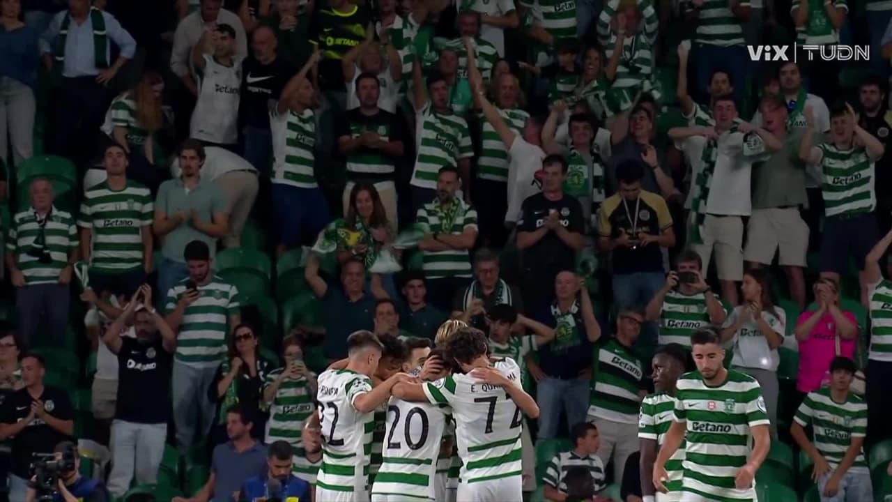 ¡Golazo! Trincao hace el primer gol del Sporting desde afuera del área