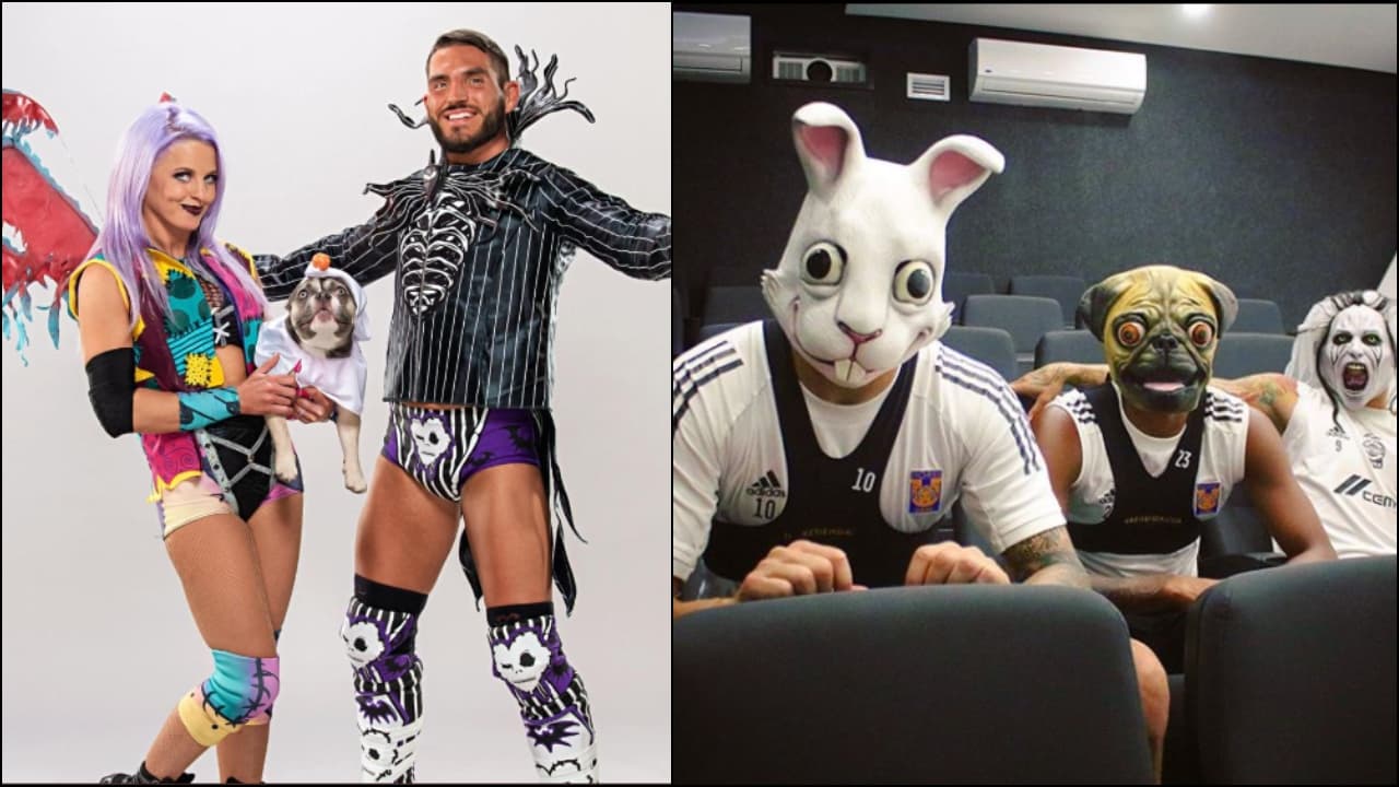 La creatividad e ingenio no se vieron afectadas por la pandemia, pues atletas y clubes celebraron con curiosos disfraces o increíbles ilustraciones el día de brujas.