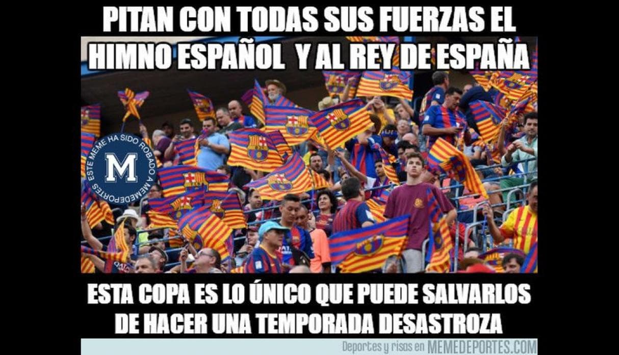 Ninguno se salvó en la final de la Copa del Rey: Real Madrid fue el principal blanco de burlas en medio del partido de Barcelona contra Alavés, que tambiçen fueron víctimas mientras lucharon por el título.