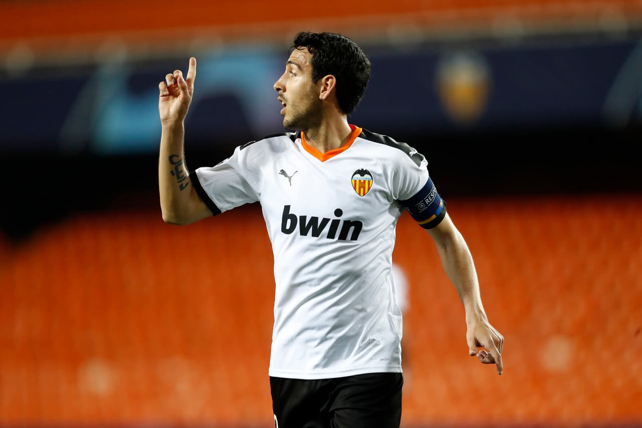 Daniel Parejo en la eliminación de Valencia, en el gigante y vacío Mestalla.