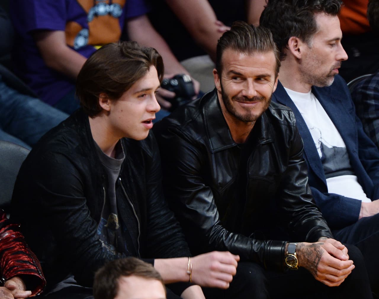 Padre e hijo disfrutaron el evento.