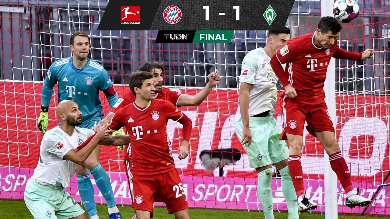 El Werder Bremen le arrebató un empate al Bayern Münich