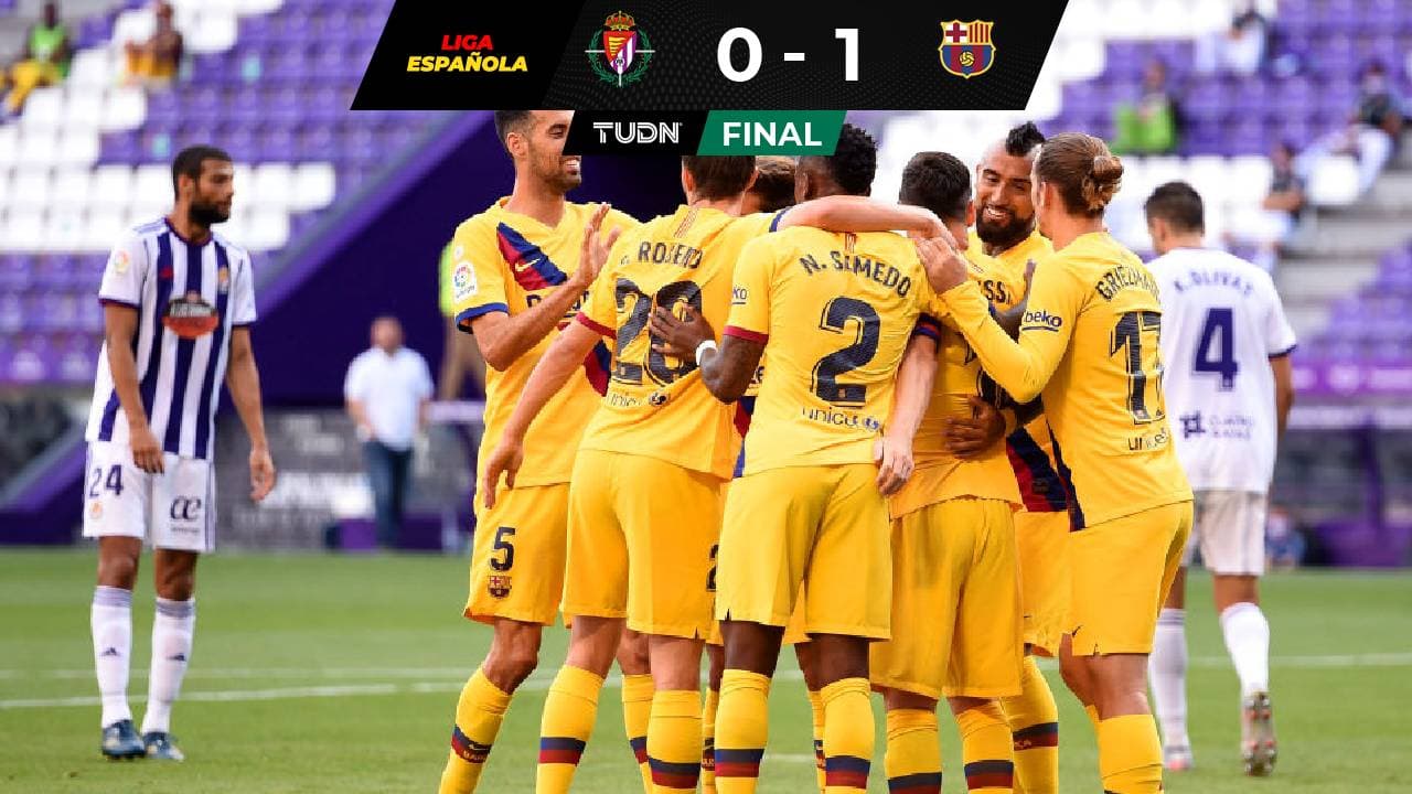 Con un gol de Arturo Vidal, Barcelona venció con lo justo al Valladolid