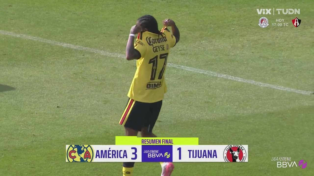 Resumen | América resuelve su partido ante Tijuana, en 45 minutos