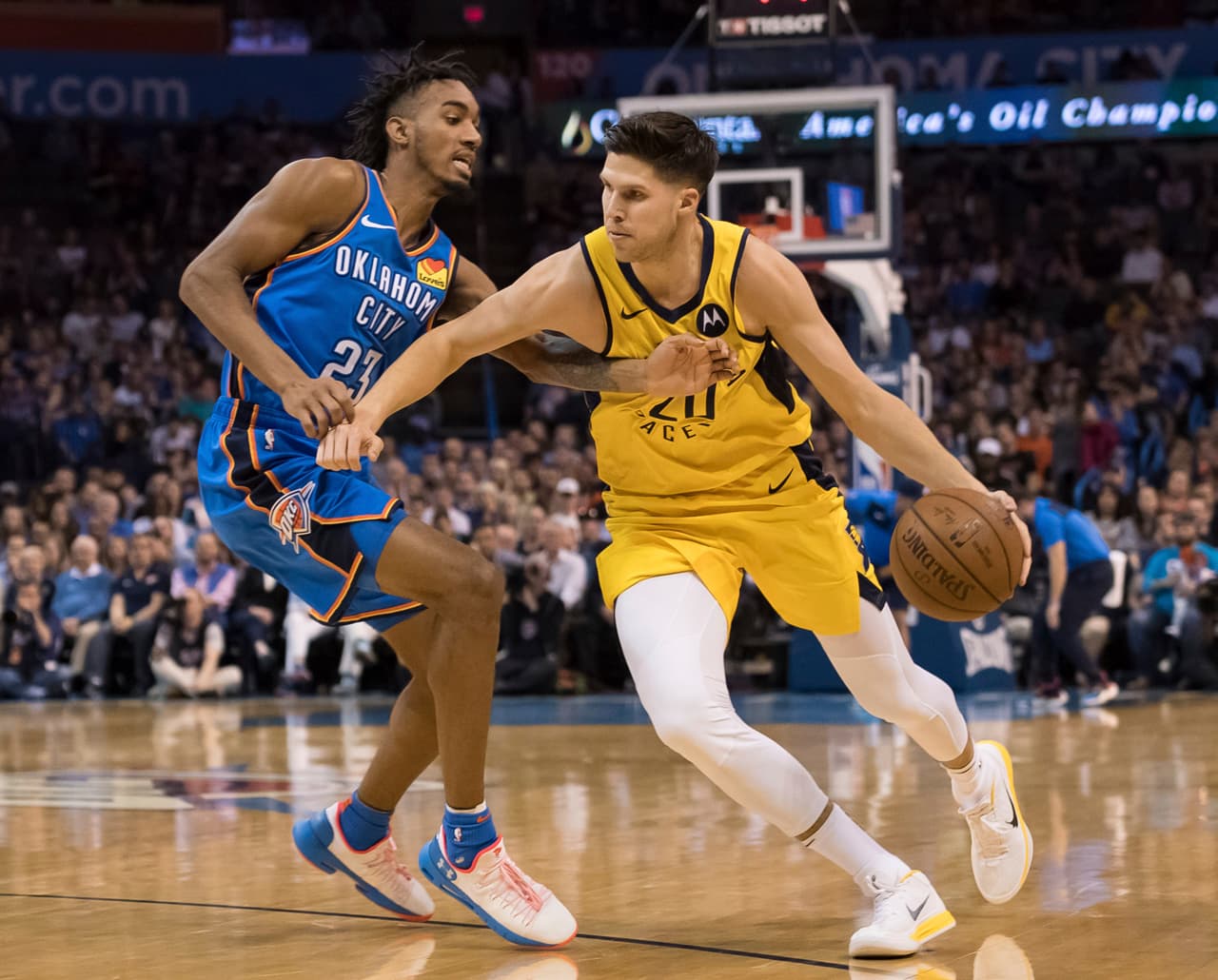 <b>INDIANA 99-107 OKLAHOMA CITY</b>. Los Pacers (45-30) han caído en un bache, originado por su gira por el Oeste y tienen marca de 3-7 en sus 10 juegos más recientes, entanto que el Thunder (44-31) se aferra a las últimas plazas del Oeste con esta victoria.