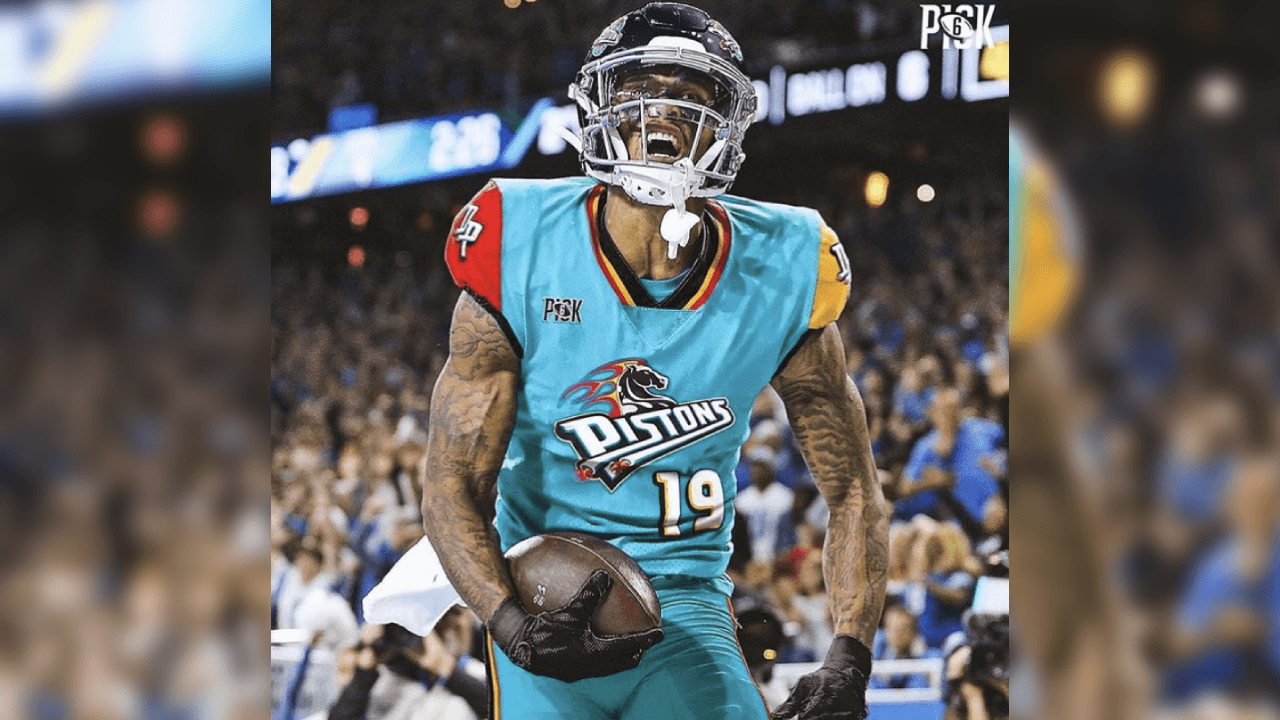 <b>Kenny Golladay</b>
<br>El receptor de los Detroit Lions se vería espectacular Detroit Pistons, muy colorido.