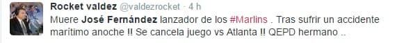 Varios protagonistas del béisbol mundial se unieron por la muerte de José Fernández y elevaron oraciones por el descanso del cubano.