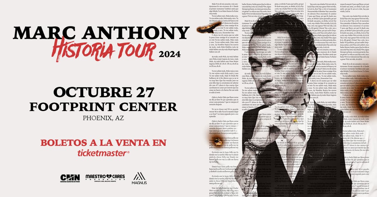 ¡Gana entradas para el concierto de Marc Anthony en Phoenix!