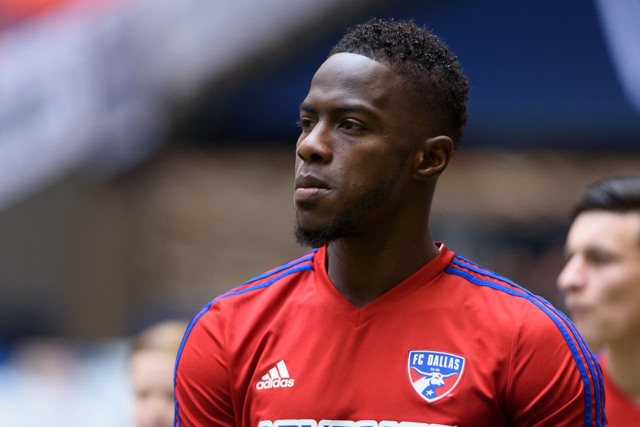 Sep 23, 2018; Vancouver, British Columbia, CAN; FC Dallas defender Maynor Figueroa (31) walks out on the pitch before the start of the first half against the the Vancouver Whitecaps at BC Place. Mandatory Credit: Anne-Marie Sorvin-USA TODAY Sports