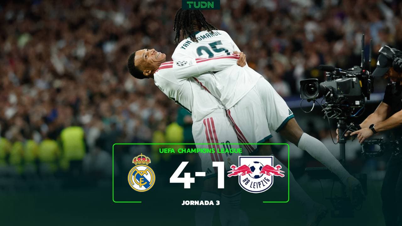 ¡Cuidado Barcelona! Real Madrid golea al Leipzig en la Champions