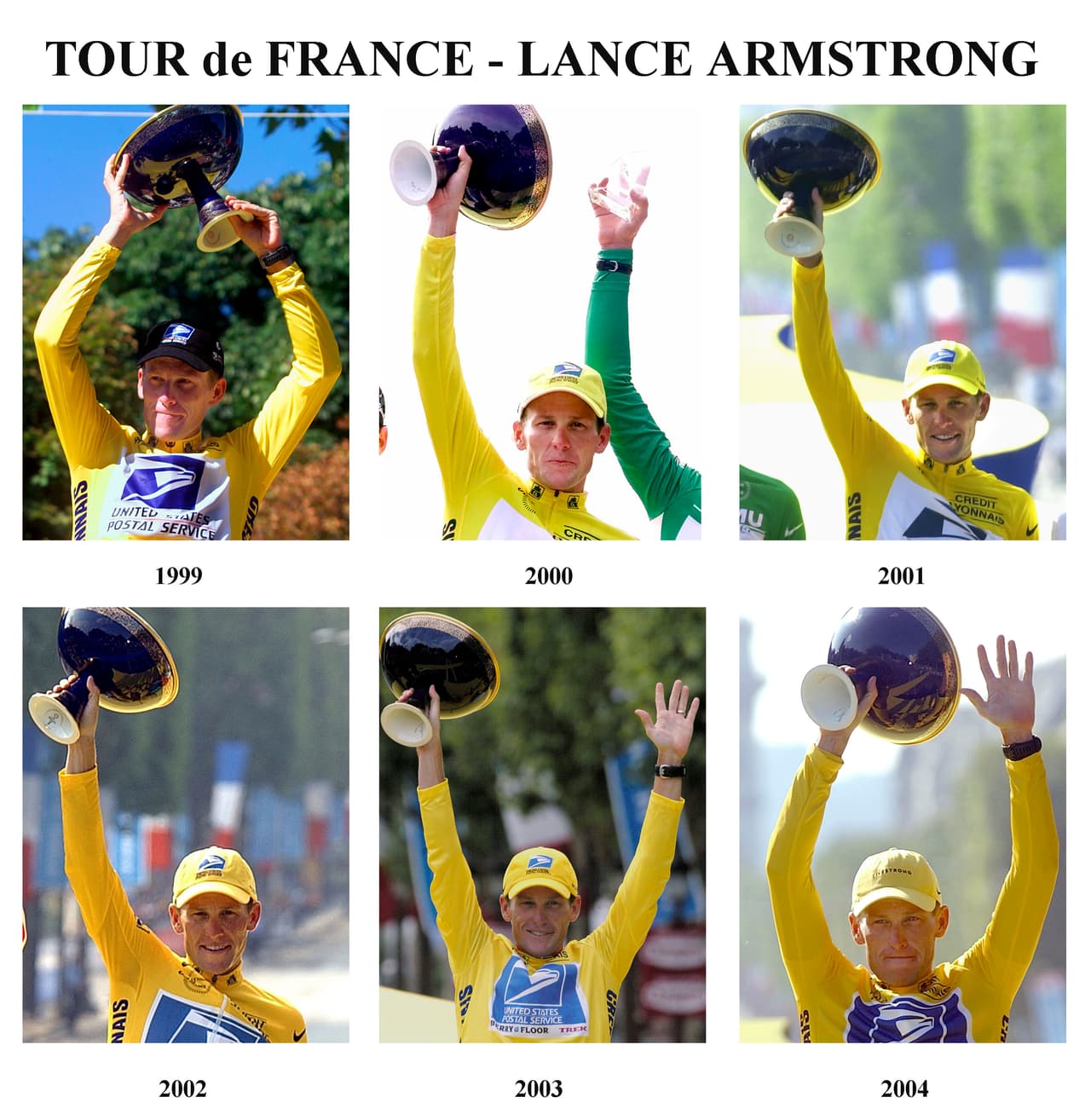 El palmarés de Armstrong mostró siete títulos en el Tour de Francia con un dominio sobresaliente entre 1999 y 2005.