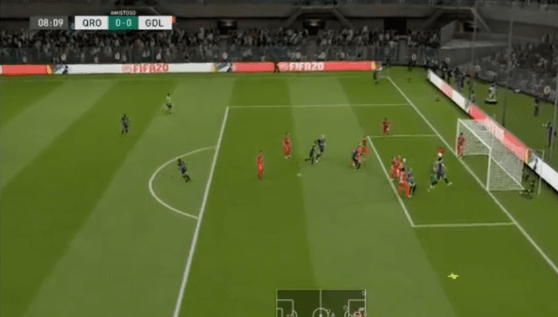 Chivas vence al Querétaro 0-2 con Beltrán en los controles del FIFA 20, sobre Marcel Ruiz.