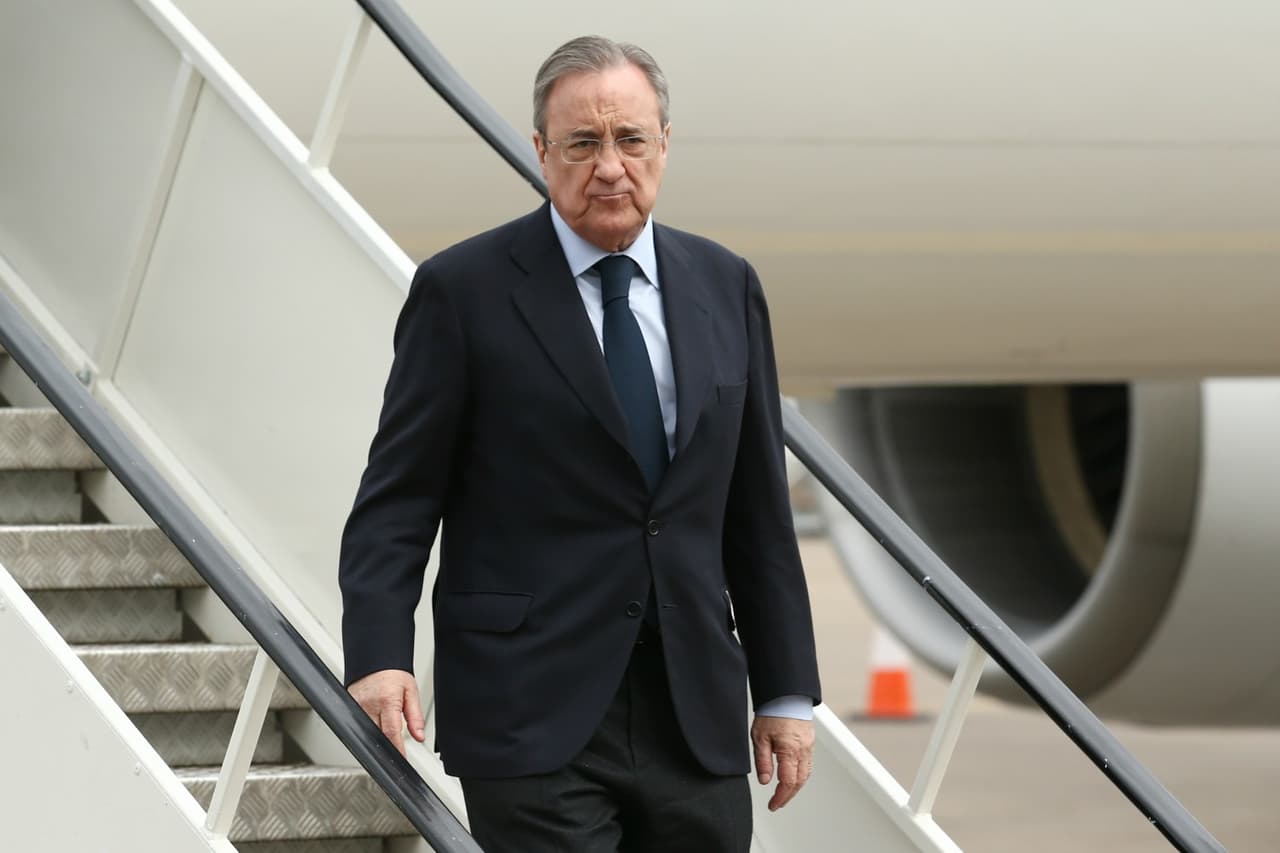 Florentino Pérez ya está en París para el juego entre PSG y el Real Madrid.