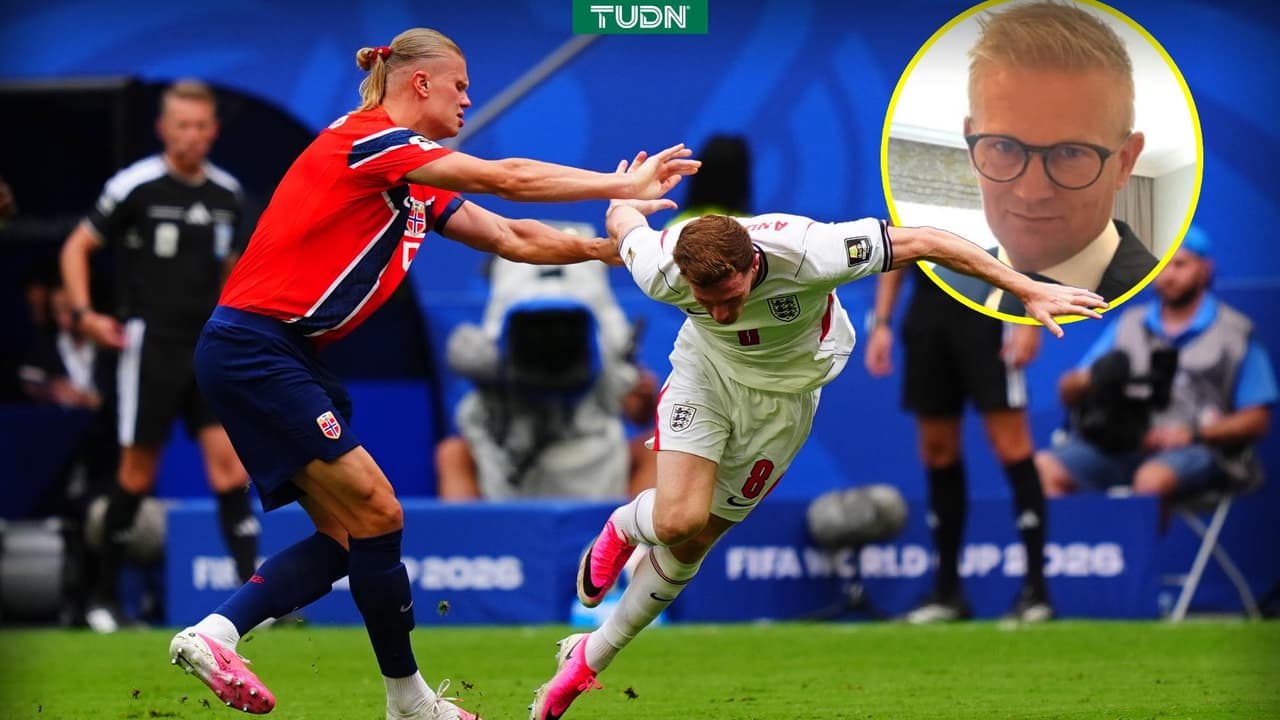 Padre de Erling Haaland explota contra el árbitro del Noruega vs. Inglaterra