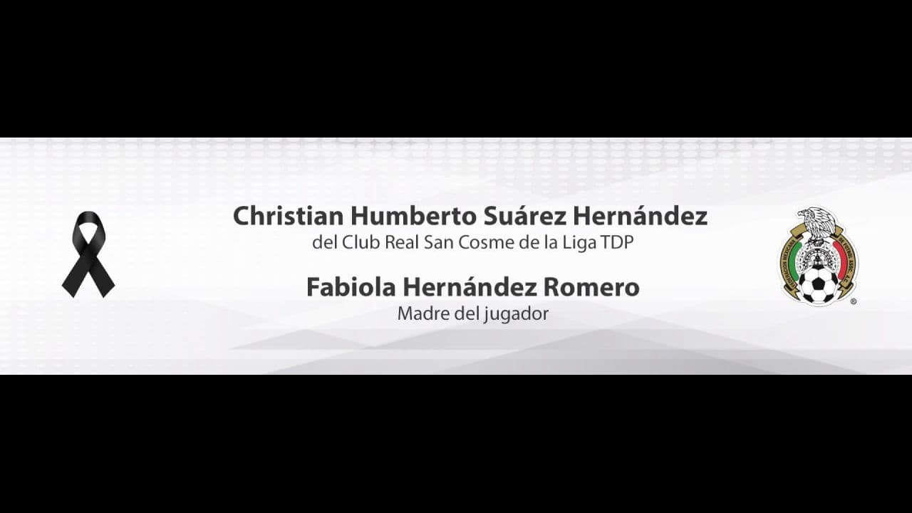 La FMF lamentó el fallecimiento del futbolista y su madre.