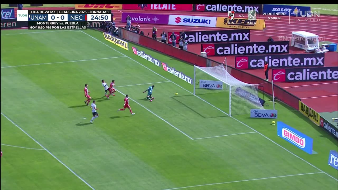 ¡Gol de los Pumas! Pase que rompe líneas y Ruvalcaba la manda a guardar