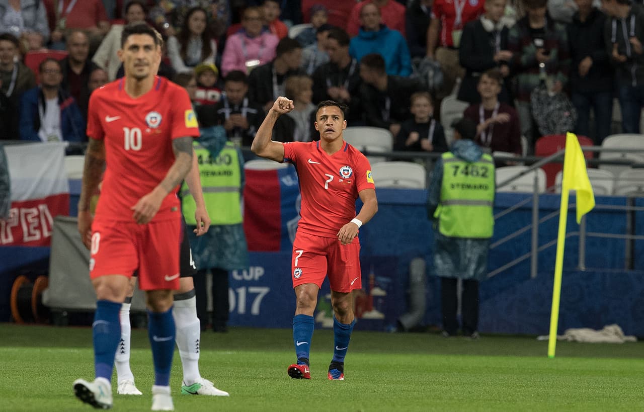 Se montaba entonces el equipo chileno en el marcador y le ponía complicadas las cosas a los alemanes.