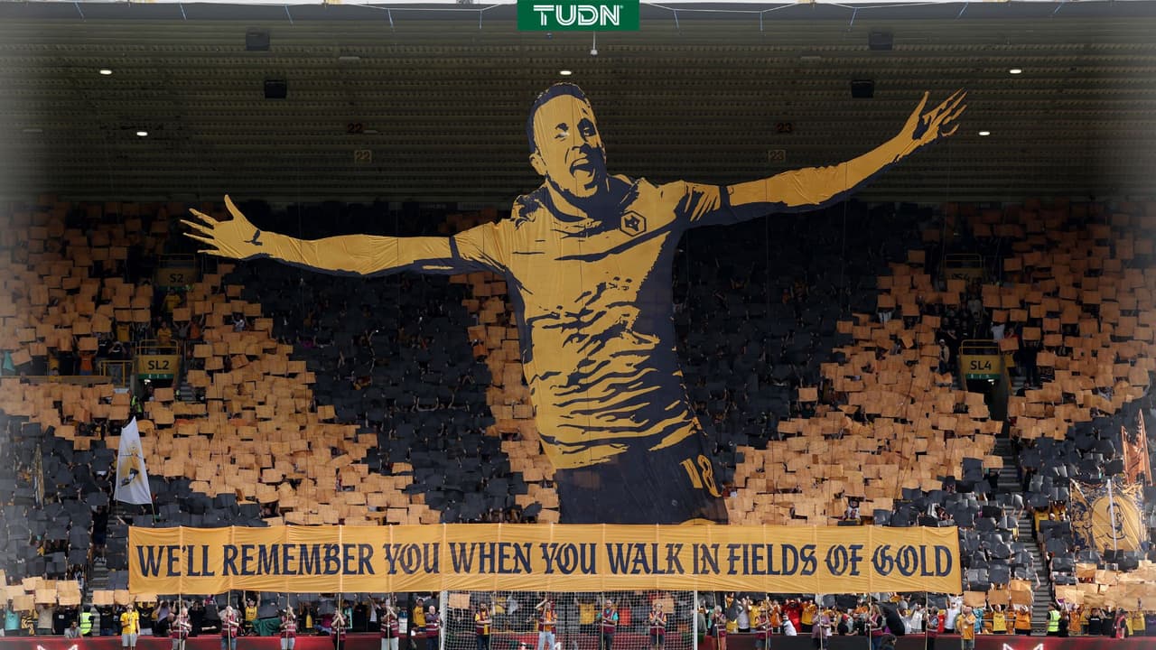 Así fue el espectacular tifo con el que los Wolves honraron a Diogo Jota