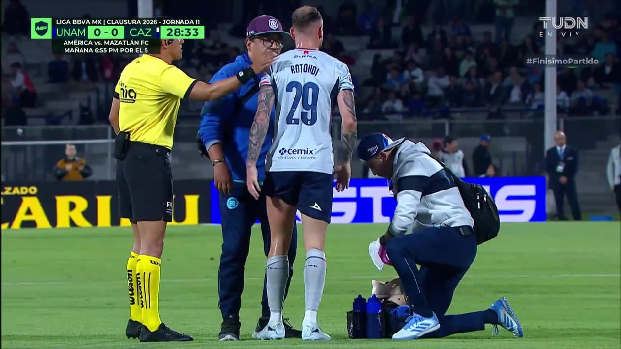 ¡Se encienden las alarmas! Rodolfo Rotondi sale de cambio por lesión