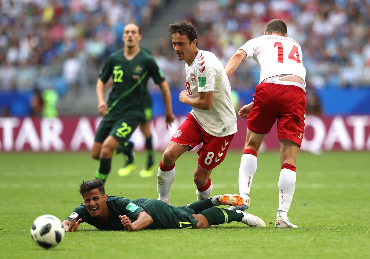Quizás el que más picante le metió al ataque de Australia fue Daniel Arzani. Tuvo un par de jugadas que por poco acaban en el 2-1.