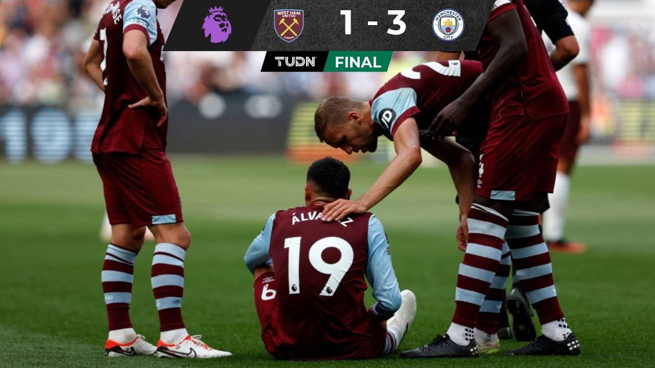 Edson Álvarez sale lesionado en derrota del West Ham ante Manchester City

