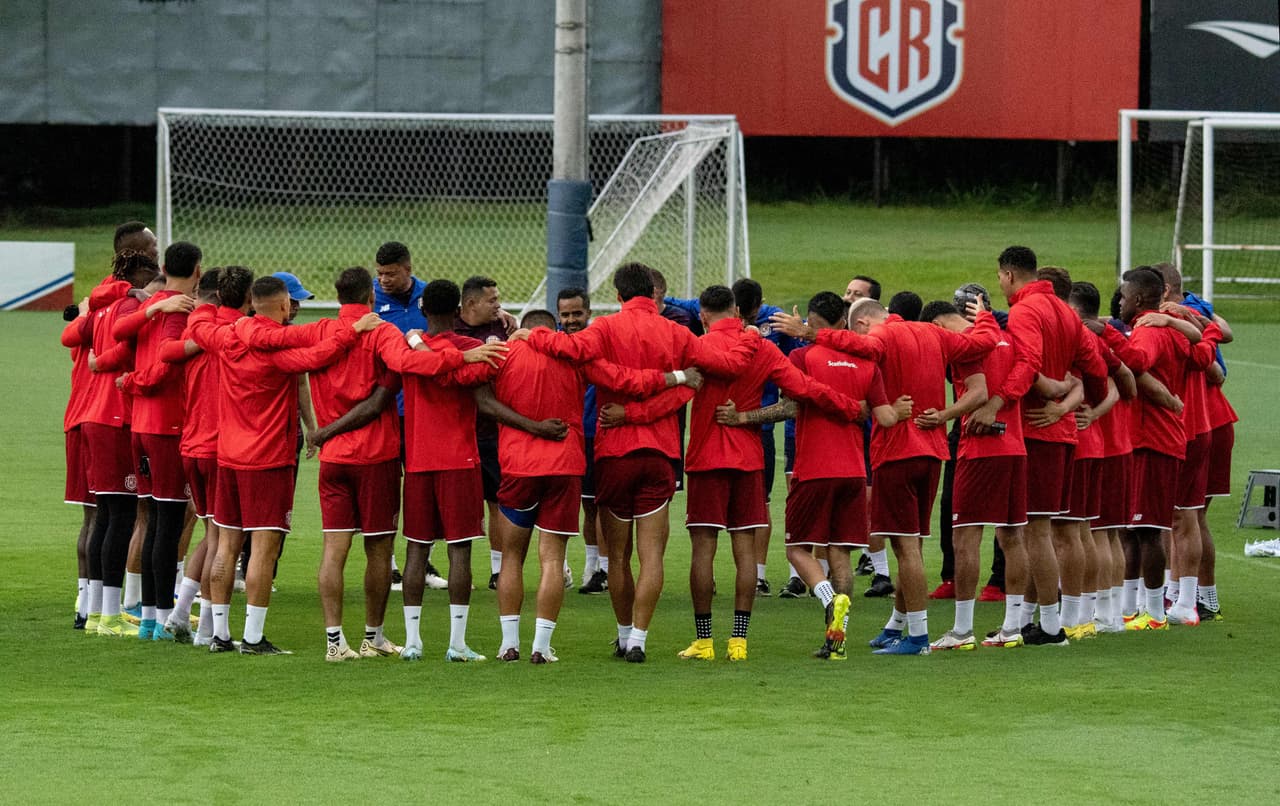 Costa Rica entrenando de cara al Mundial Qatar 2022.