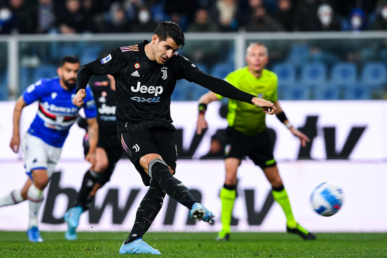 Álvaro Morata marcó un doblete en la victoria por 3-1 de la Juventus sobre la Sampdoria, que mete presión a los punteros de la Serie A.