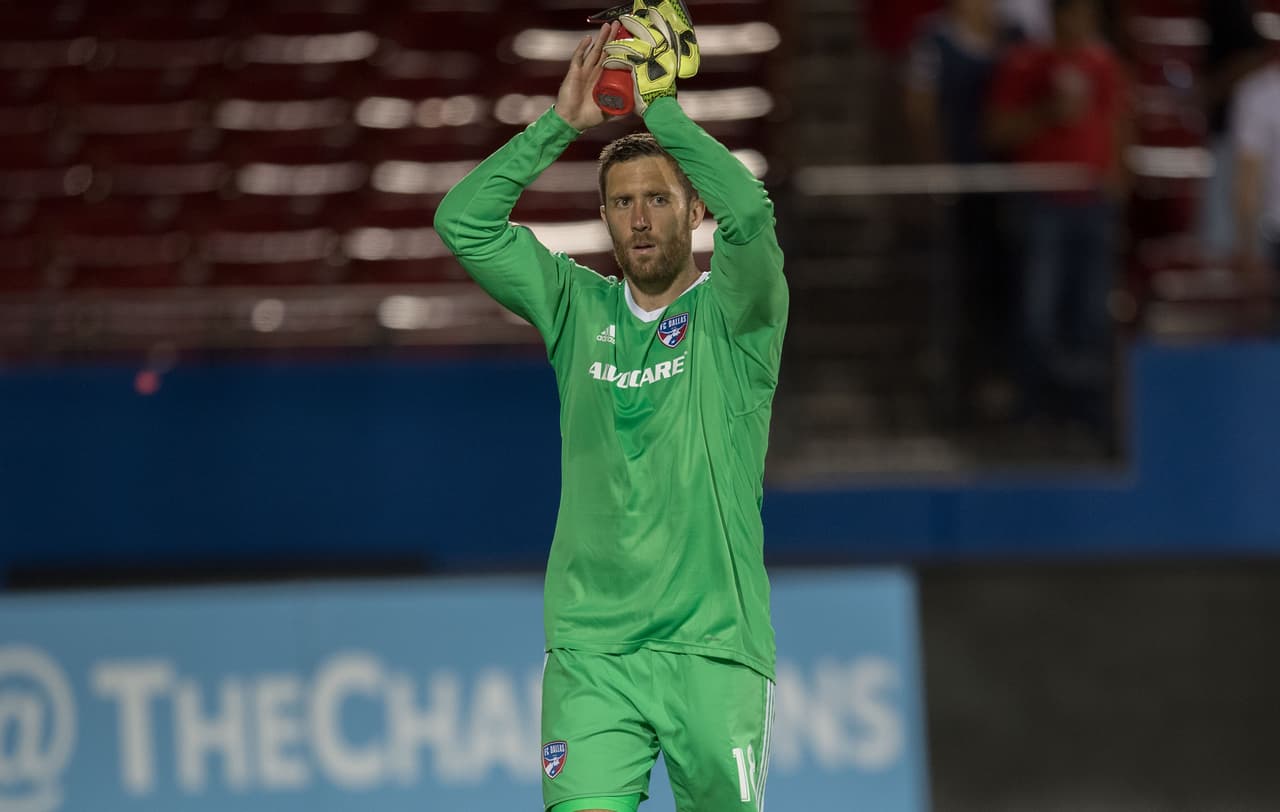 El arquero Chris Seitz no tuvo trabajo durante el partido contra los panameños.