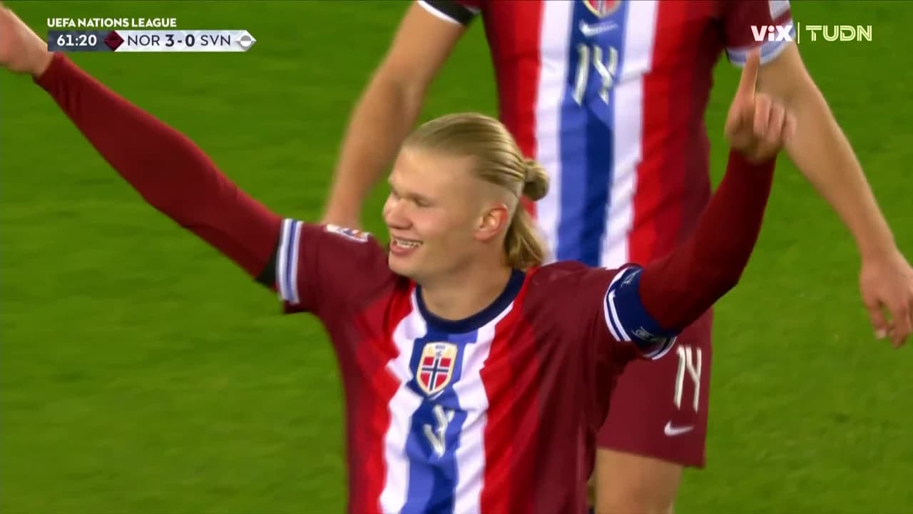 ¡Gol de Haaland, doblete ante Eslovenia!