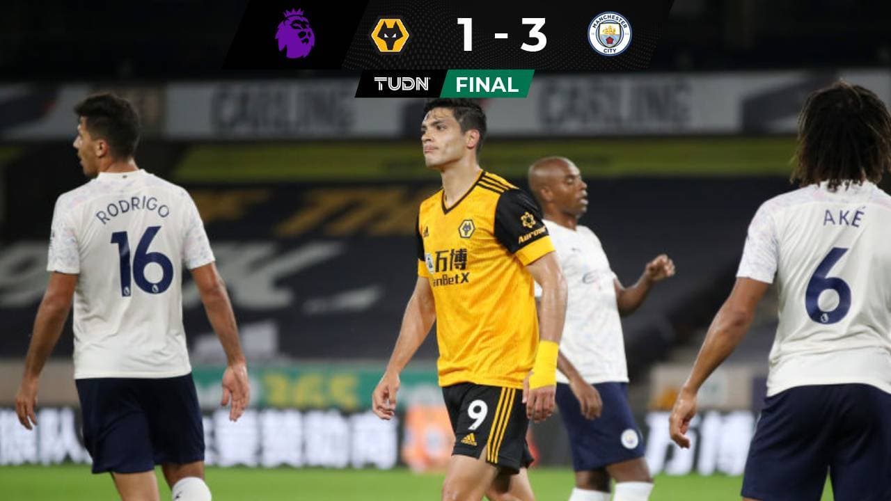 Pese a gol de Raúl Jiménez, los Wolves caen ante el Manchester City