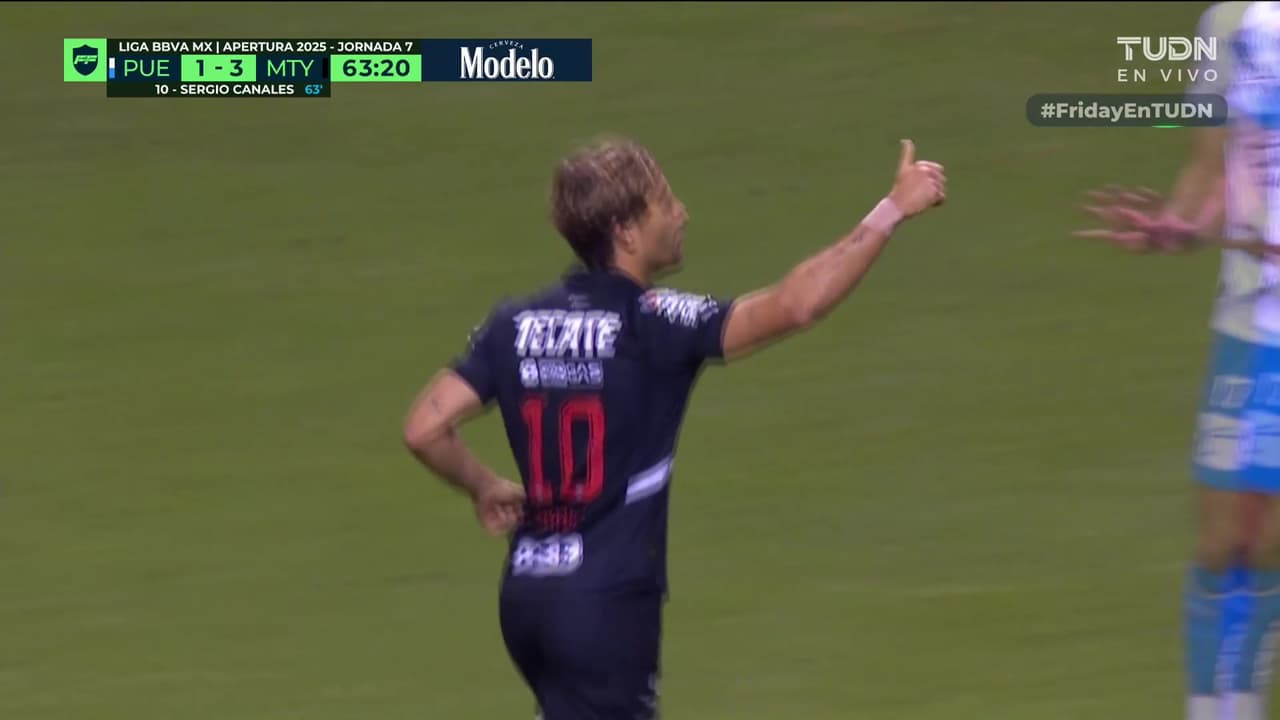 ¡Doblete y golazo de Canales! Rayados le está dando un baile a Puebla