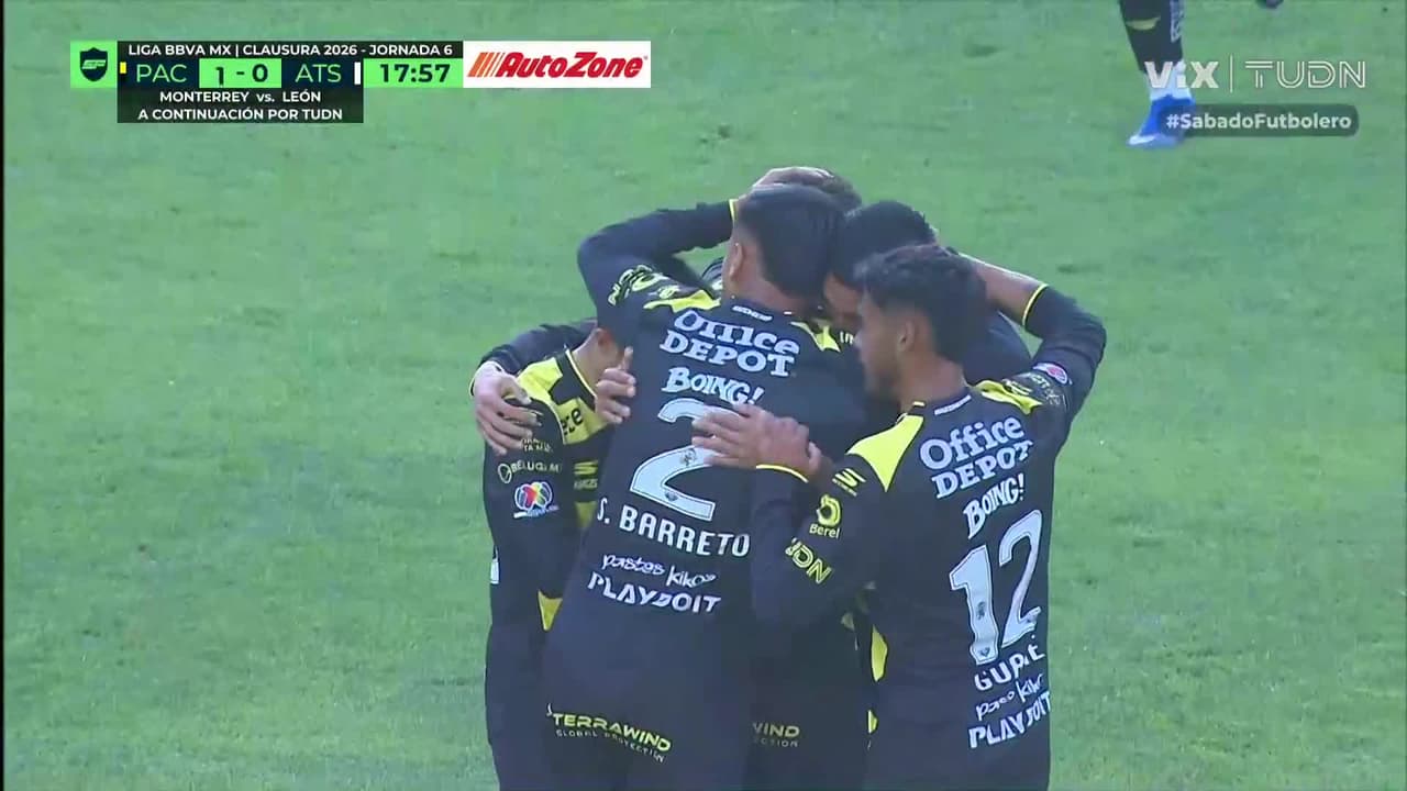 ¡Golazo del Pachuca! Potente disparo de Idrissi para el 1-0