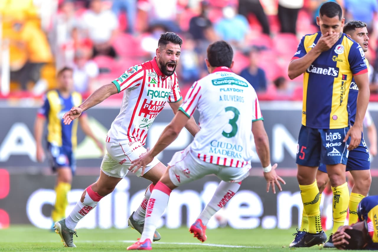 Necaxa derrotó al Atlético San Luis en la Jornada 14 y le rompió su racha ganadora de tres partidos para meterse a zona de reclasificación de la Liguilla.