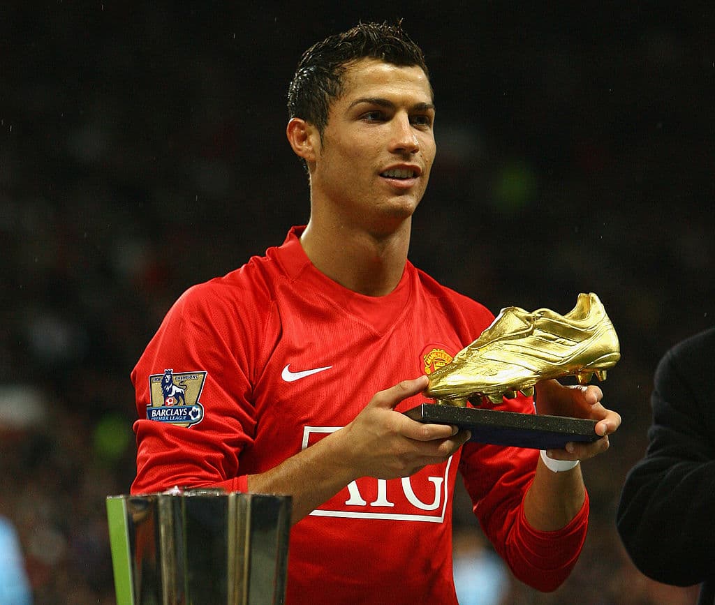 En 2008 además del ganar el Botín de Oro, Cristiano Ronaldo conquistó con el Manchester United la UEFA Champions League.