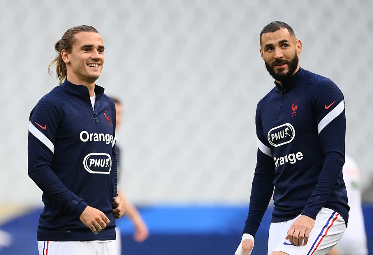 Francia no cuenta con Griezmann ni con Benzema en entrenamientos