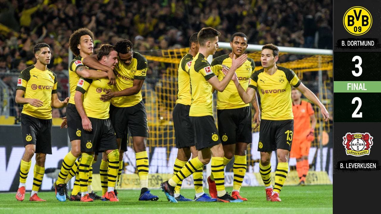 Borussia Dortmund venció a Bayer Leverkusen en un intenso duelo