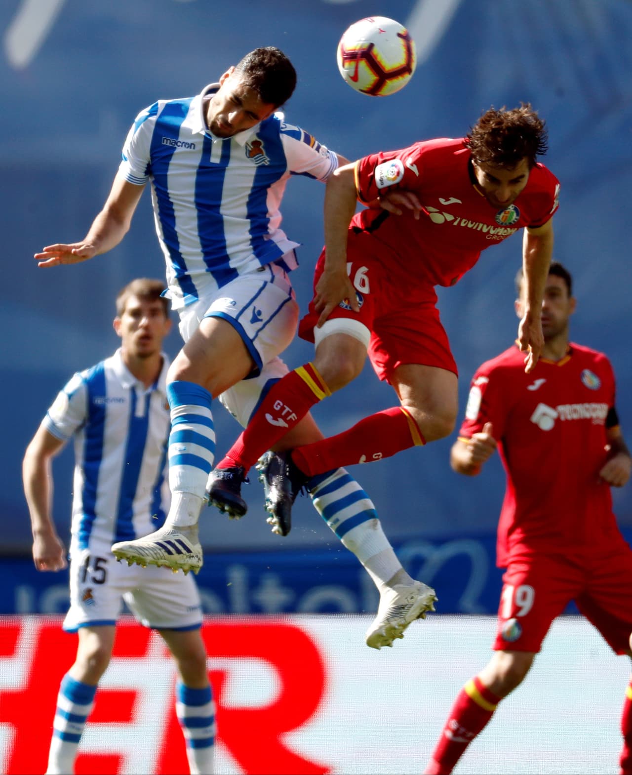 Al final del primer tiempo, disputado contra un Getafe que aún ocupa puestos de la zona de Champions, el local se fue arriba.