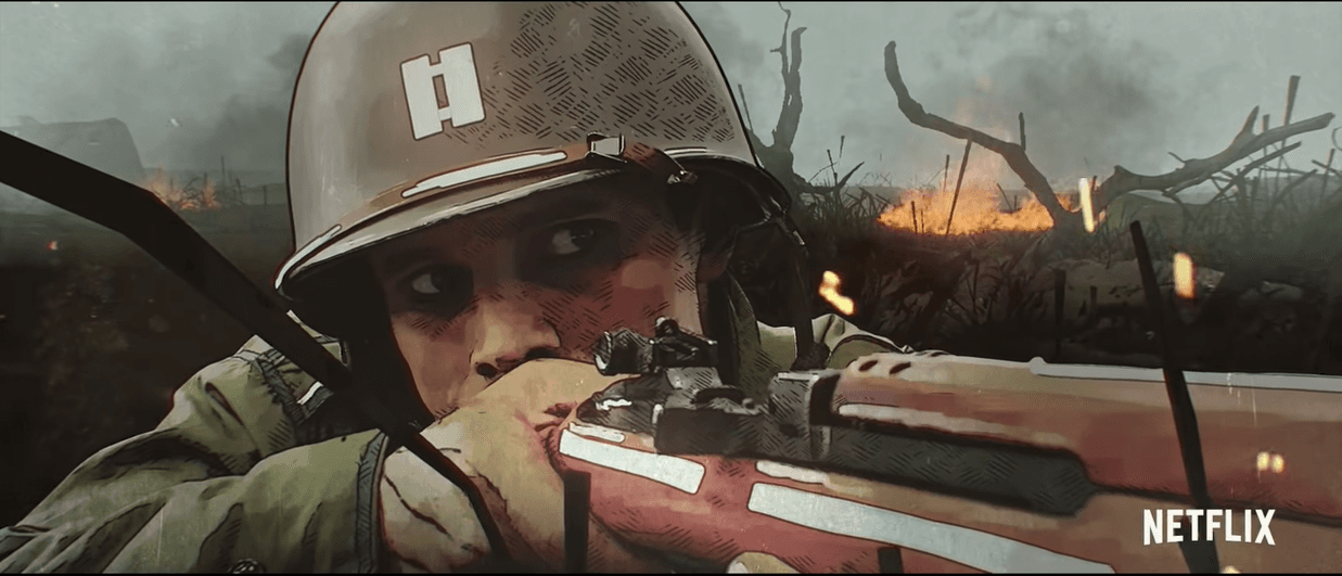 The Liberator, Netflix, 11 de noviembre | Usando "Animación híbrida mejorada", la serie adapta el libro de no ficción de Alex Kershaw The Liberator: One World War II Soldier's 500-Day Odyssey, la historia de la participación de un oficial en la larga y sangrienta liberación de Europa.